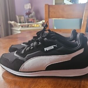Puma Black and White Classic Low-Top Sneakers